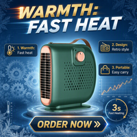 Chauffage portable 2000 watts, radiateur d'appoint, chauffage électrique, chauffage de pièce portable, pour la maison et le bureau