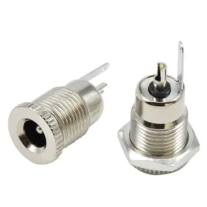 Pure Copper High Current DC Jack Socket DC-099 5.5 x 2.1mm DC Power Jack Socket Female Panel Mount Connector with Nut