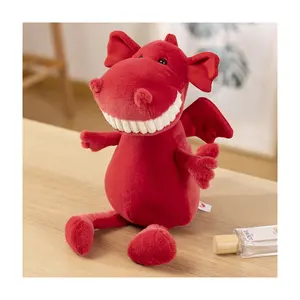 Logo OEM direct usine vente personnalisée Super doux accompagner bébé dormir cadeau grand sourire dents Animal en peluche peluche jouet