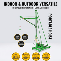 Nouvelle mini grue de construction électrique de 300 kg avec câble métallique, grue mobile de levage de matériaux de construction, 220 V, 1500 W