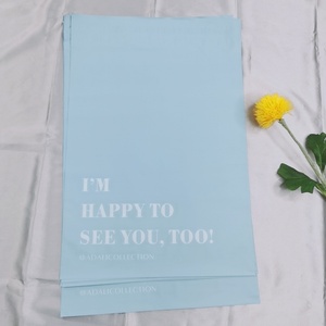 Bolsa de Embalaje para Ropa con Impresión Personalizada, Impermeable, Biodegradable, Azul Mate, con Logotipo - Product Image 3