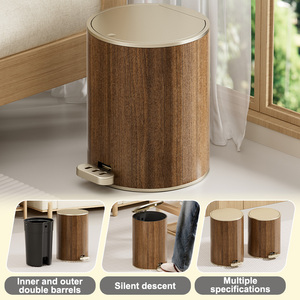 UFORU premio <span class=keywords><strong>per</strong></span> il riciclaggio del pedale Anti-odore ermetico in plastica a pedale rotondo pattumiera con coperchio - Product Image 3