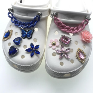 Venta al por mayor: Nuevo adorno de lujo personalizado para zapatos, accesorio decorativo de cadena de roca colorida con hebilla para zapatos con orificios, ¡gran oferta! - Product Image 6