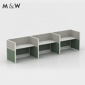 M & W ticari 3 kişilik mobilya masası çağrı merkezi özel bölüm ofis iş istasyonu kabini - Product Image 1