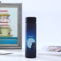 Nouvelle gourde isotherme en acier inoxydable à double paroi avec motif d'animaux mignons, 450 ml, tasse thermique à vide avec filtre