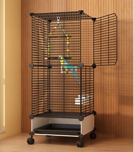 Gabbia per Uccelli di Lusso in Ferro Grande per Pappagalli/Uccelli, Design Bianco Traspirante e Stabile, Ecologica, Facile da Montare, per Uso Interno/Esterno - Product Image 3