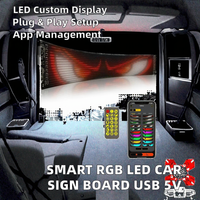 Panneau lumineux LED pour voiture USB 5V personnalisable, lumière intelligente RVB, panneau matriciel 16*96 Plus, panneau lumineux LED éclairé, plastique, 5000K, lumière du jour