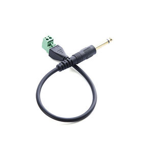 <span class=keywords><strong>Cable</strong></span> de audio mono macho de 30 cm (0,3 m) con terminal de tornillo de 6,35 mm (1/4'') a <span class=keywords><strong>2</strong></span> pines/hogares hembra con blindaje D2351 - Product Image 4