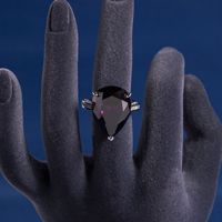 Bague de luxe haut de gamme TIANSHE pour femme, avec cristaux colorés et zircon, bague de princesse pour mariage, bijoux en gros