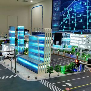 Modello di tavolo di sabbia in plastica di fascia alta personalizzato per la pianificazione del trasporto intelligente urbano soluzione di progettazione del modello 3D - Product Image 4