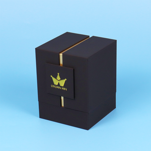 Caja de regalo de lujo con papel de aluminio dorado personalizado, caja de cartón rígido de doble puerta para perfumes, embalaje para botellas de perfume, caja de regalo de papel. - Product Image 2