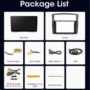 Đầu màn hình đa phương tiện Carplay Car Radio Android Auto cho Mitsubishi Pajero 2006-2014, đầu phát video 2DIN, màn hình IPS, tích hợp 4G WIFI - Product Image 6