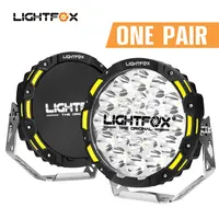 LIGHTFOX Lampu Sorot Truk Bulat 9 Inci Tahan Air 4X4 Lampu Sorot Offroad LED Lampu Berkendara