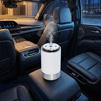 Diffuseur d'arômes intelligent pour voiture, à évaporation automatique de liquide, en alliage d'aluminium, avec lumière d'ambiance colorée, alimenté par USB
