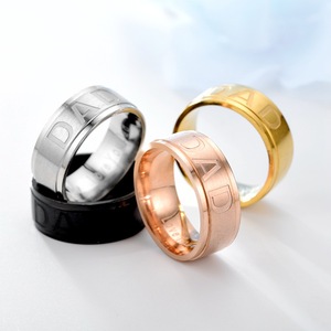 LOVE YOU <strong>DAD</strong> Wedding Plated <strong>Gold</strong>/Black/Rose <strong>Gold</strong> Father's Day Gift Jewelry Stainless Steel <strong>DAD</strong> <strong>Rings</strong> Finger <strong>Ring</strong> for <strong>Dad</strong> - Product Image 4