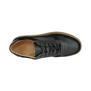 Zapatos de Hombre para Caminar al Aire Libre, Zapatos Casuales de Piel Vacuna Transpirable con Cordones, Cómodos y Antideslizantes, Zapatos de Moda de Cuero Genuino - Product Image 4
