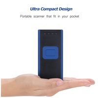 MiNCODE MJ2860 2D Mini Portable 2.4G + Blue tooth + USB 3-en-1 lecteur de codes-barres sans fil