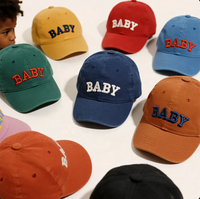Sombrero lavado personalizado para bebés y niños, gorra de béisbol bordada personalizada, recuerdos de fiesta para niños y niñas