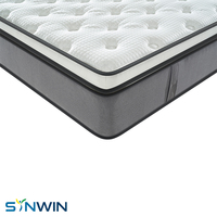 Matelas orthopédique SWP-ME35 - Matelas à ressorts ensachés avec surmatelas moelleux pour soulager la pression