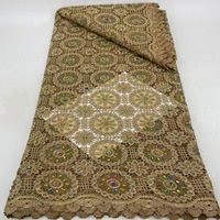 Nouveau haut de gamme africain 100% coton robe accessoires pur tissu brodé strass dentelle pour chaussures de mariage Textiles de maison