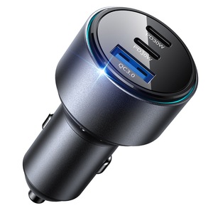 ที่ชาร์จในรถยนต์ 2C1A 78W ชาร์จเร็ว USB Type C สำหรับ Apple 15 16 สีดำ - Product Image 1