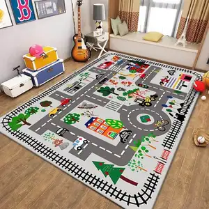 Vida da cidade cinza Hot Sale Play Mats Baby Crawling Blanket Soft Floor Carpet Kids Rug Playmat impermeável para criança infantil bebê