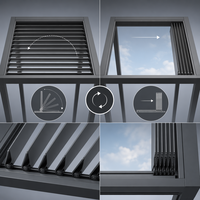 Pergola Bioclimatique Motorisée Série S Ultra-Luxe avec Lames Orientables, en Aluminium Robuste, Imperméable, pour Villa Haut de Gamme