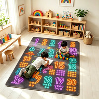 Bedruckter Rutschfester Waschbarer Anpassbarer Aktivitäts-Teppich Pädagogische Spielmatte für Kinder Kinderzimmer-Teppich Kindergarten-Kinderteppich