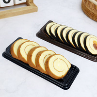 Boîte d'emballage jetable de qualité alimentaire pour tiramisu mousse gâteau roulé de style occidental, en tranches pour la cuisson en rouleau, boîtes transparentes pour gâteaux