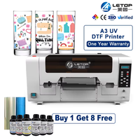 Impresora UV DTF de rollo a rollo LETOP Factory A3, nueva, automática, digital, a color, industrial, para plotter de inyección de tinta y máquina de pegatinas