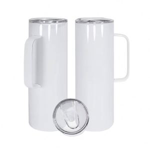 Vaso Térmico de Acero Inoxidable de Doble Pared para Sublimación, Delgado y Recto, para Café, Cerveza, Viajes, con Tapa Deslizante y Asa - Product Image 3