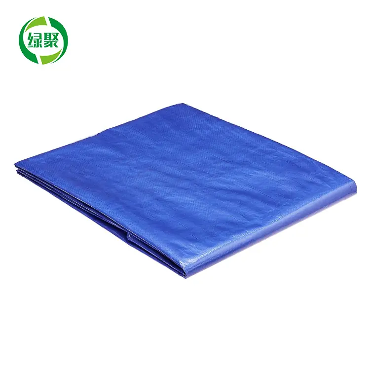 Tarpaulina grossa 5 mil para tenda, barco, capa de piscina multiuso à prova d' água azul tarp 10x12 pés pe tecido revestido