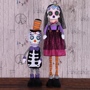 Muñeca embrujada para Halloween, accesorios terroríficos, <span class=keywords><strong>esqueleto</strong></span> <span class=keywords><strong>sentado</strong></span>, figurillas retráctiles, decoraciones para Halloween - Product Image 4