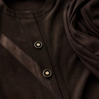 Kancing Tekan Bulat Mewah HONMEO dari Paduan Seng Emas Hitam, Logo Dua Warna Terukir OEM untuk Kancing Logam Thobe Abaya