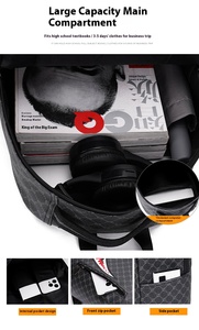 Nhà Máy Bán Buôn Đa Chức Năng Sinh Viên Ba Lô Công Suất Lớn Du Lịch Ba Lô Không Thấm Nước Người Đàn Ông Giản Dị Thể Thao Ba Lô - Product Image 3