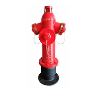 Hydrant d'incendie extérieur Taikong 2 voies en acier inoxydable et fonte ductile rouge DN150, type pilier à double sortie 1,6 MPa, personnalisable