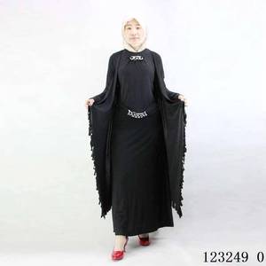 Robe musulmane à manches longues pour femmes noires, adaptée aux nourrissons et aux jeunes enfants - Nouvelle tenue islamique - Product Image 2