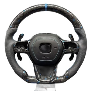 Volant de direction en fibre de carbone de style GT pour Honda Civic 11e génération, couvre-volant forgé, amélioration du volant - Product Image 1