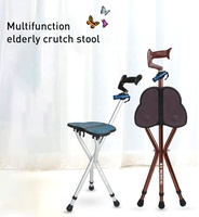 KSMED Marche Canne Chaise Super Forte KSM-CS 2022 En Plein Air de Marche Béquille Tabouret Marche Canne Pliable Bâtons