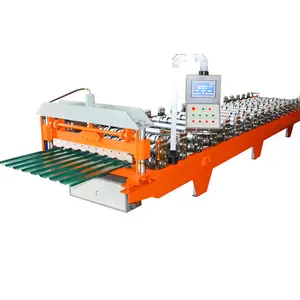 Stone coated roof tiles celine metal tile making machine step roofing sheet roll former widely used in russia market