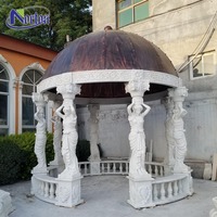 Sculpture de dame en pierre fabriquée en usine, statue décorative de jardin, gazebo en marbre sculpté à la main pour extérieur, gazebo en granit couleur personnalisée