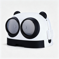 Litière pour chat en plastique de qualité supérieure en forme de panda, anti-éclaboussures et inodore, pour la vente en gros