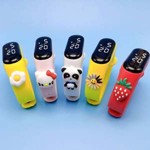 Montres pour enfants, affichage LED électronique numérique en plastique, étanches 20 BAR, ovales, surveillance de la santé, mignonnes, dessins animés, cadeau de vacances - Product Image 6