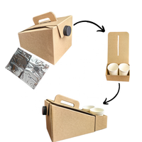 96OZ boîte en papier d'aluminium sac moyen sac d'emballage de liquide de café résistant aux hautes températures en nylon sac intérieur anti-explosion