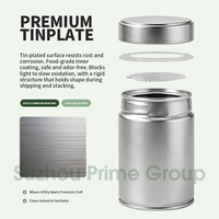 Boîtes en fer blanc personnalisées de qualité alimentaire, petites, hermétiques, polies, écologiques et empilables pour poudre de thé matcha