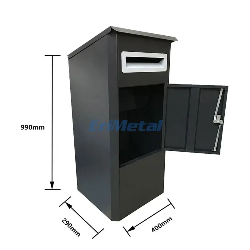 Custom New Style Metal Parcel Delivery Outdoor Box Stainless Steel Waterproof Smart Mail Post Box OEM Sheet Metal Fabricated