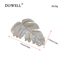 Dowell Nouveau design Pinces naturelles évidées Pince à cheveux en forme de feuille