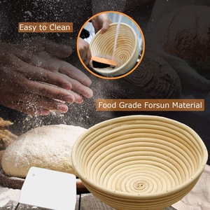 Cestino di prova del pane del Rattan del panno della fodera di lino degli strumenti rotondi ecologici all'ingrosso a 9 pollici - Product Image 3