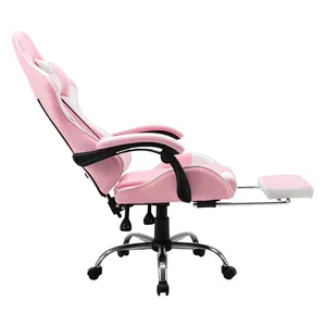 2023 핫 세일 회전 sillas 게이머 pc 컴퓨터 발판 핑크 인체 공학적 의자 게이머