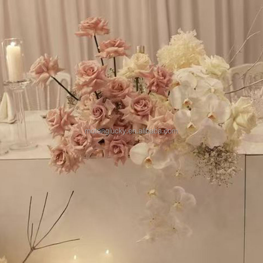 40cm Latex Foam Baby Breath Rose Gerbera Champagne French Floral Flower ...